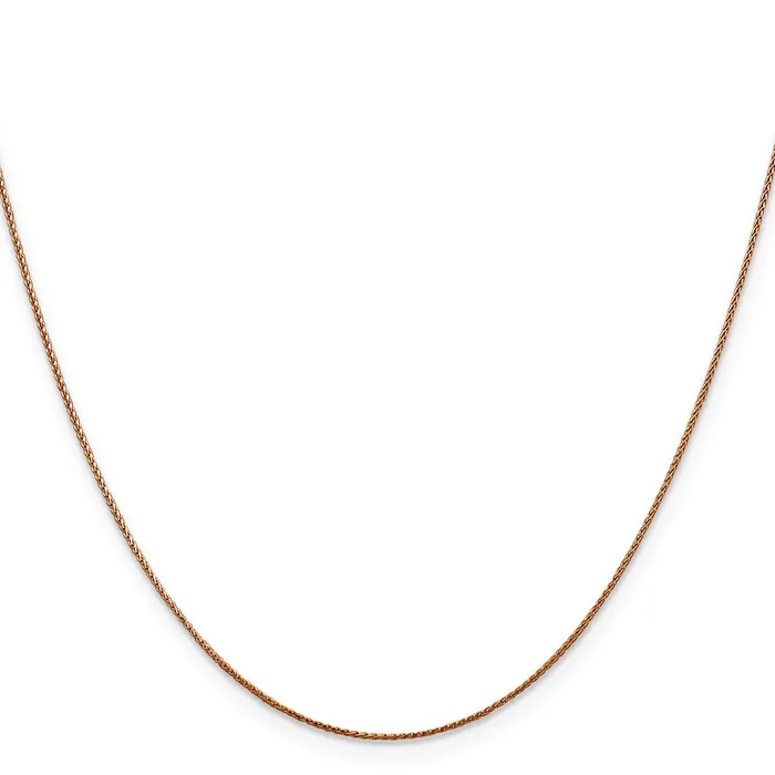 Necklaces Leslies 14K Rose Gold 8mm Spiga Wheat Chain TreasureFineJewelers