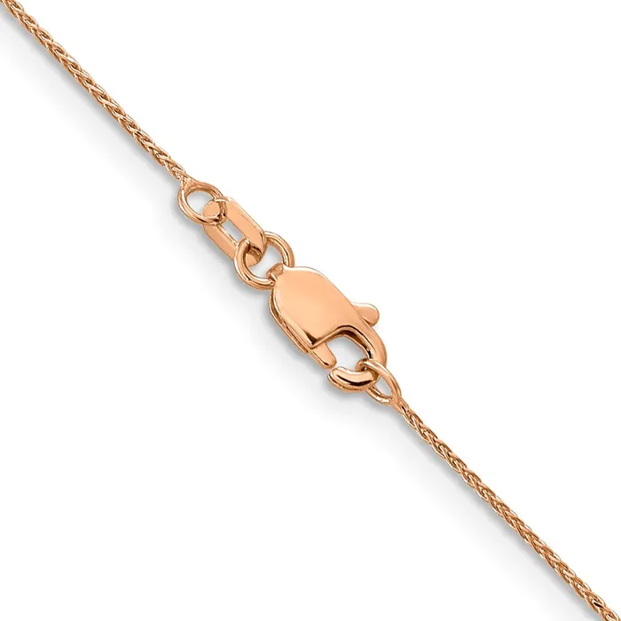 Necklaces Leslies 14K Rose Gold 8mm Spiga Wheat Chain TreasureFineJewelers