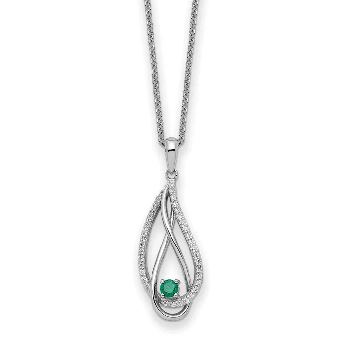 Necklaces Sentimental Expressions Sterling Silver Rhodiumplated May CZ Always in my Heart Birthstone 18in Necklace TreasureFineJewelers Necklaces Sentimental Expressions Sterling Silver Rhodiumplated May CZ Always in my Heart Birthstone 18in Necklace TreasureFineJewelers