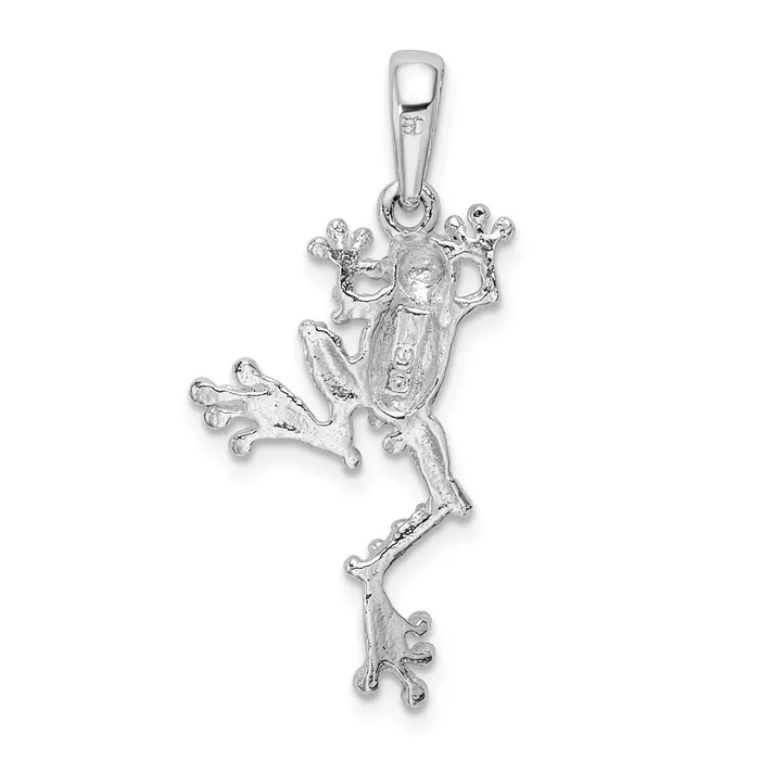 Necklaces Sterling Silver Polished Jumping Frog Pendant TreasureFineJewelers