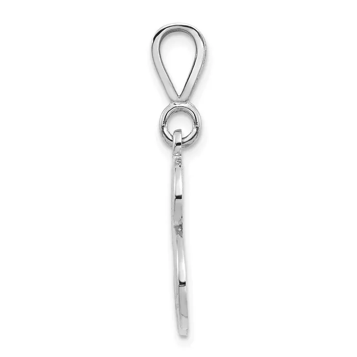 Necklaces TreasureFineJewelers 10k White Gold Filigree Initial B Pendant
