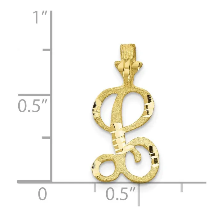 Necklaces TreasureFineJewelers 10k Yellow Gold Initial L Pendant
