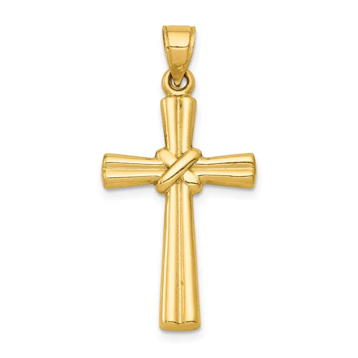 Necklaces TreasureFineJewelers 14k Hollow Cross Pendant