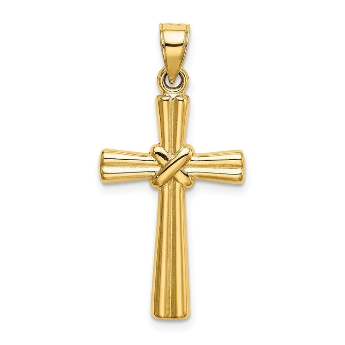 Necklaces TreasureFineJewelers 14k Hollow Cross Pendant