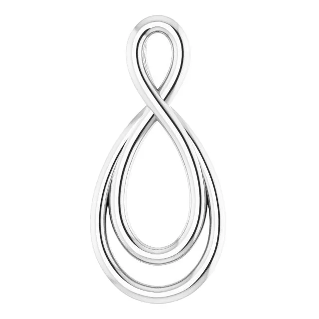 Necklaces TreasureFineJewelers 14K White Gold 153x73 mm InfinityInspired Pendant Necklaces TreasureFineJewelers 14K White Gold 153x73 mm InfinityInspired Pendant