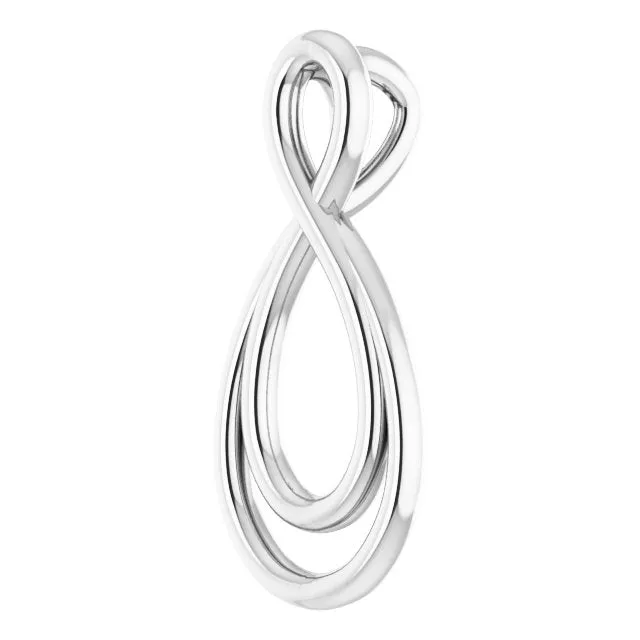 Necklaces TreasureFineJewelers 14K White Gold 153x73 mm InfinityInspired Pendant
