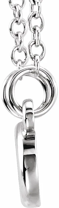 Necklaces TreasureFineJewelers 14K White Gold Tiny Posh InfinityInspired 1618 Necklace