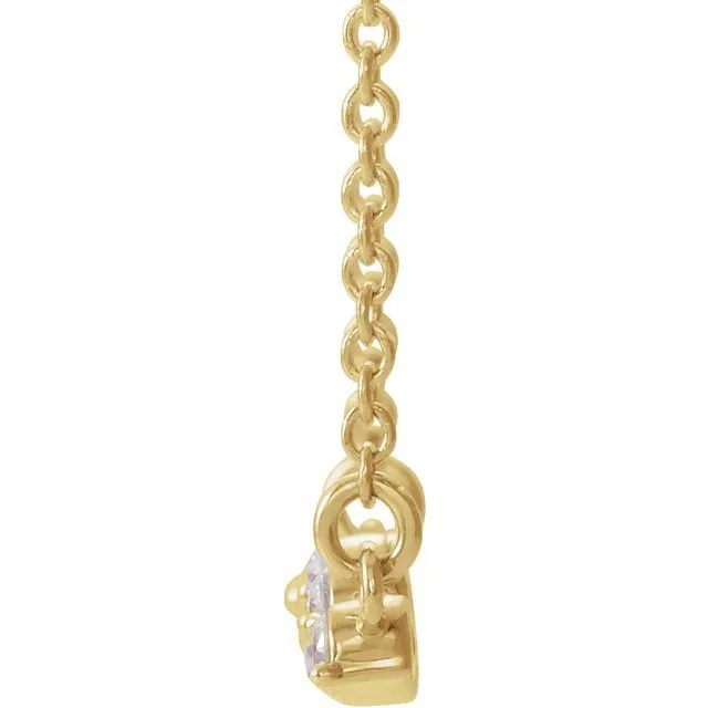 Necklaces TreasureFineJewelers 14K Yellow Gold 14 CTW Natural Diamond Graduated 18 Necklace