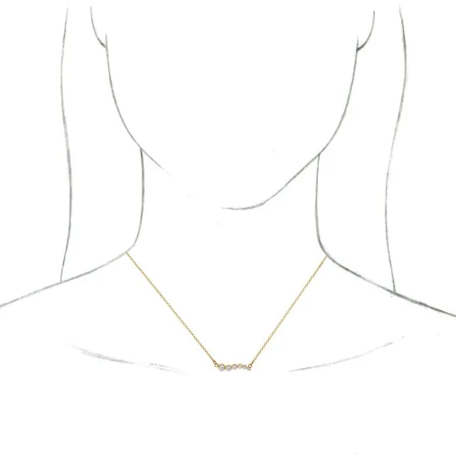 Necklaces TreasureFineJewelers 14K Yellow Gold 14 CTW Natural Diamond Graduated 18 Necklace