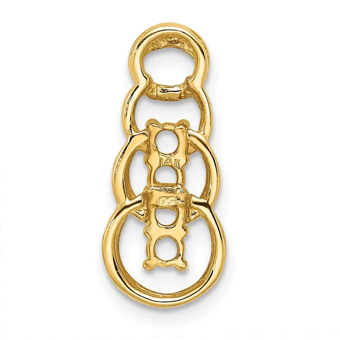Necklaces TreasureFineJewelers 14k Yellow Gold 4 Genuine Stone Family Pendant