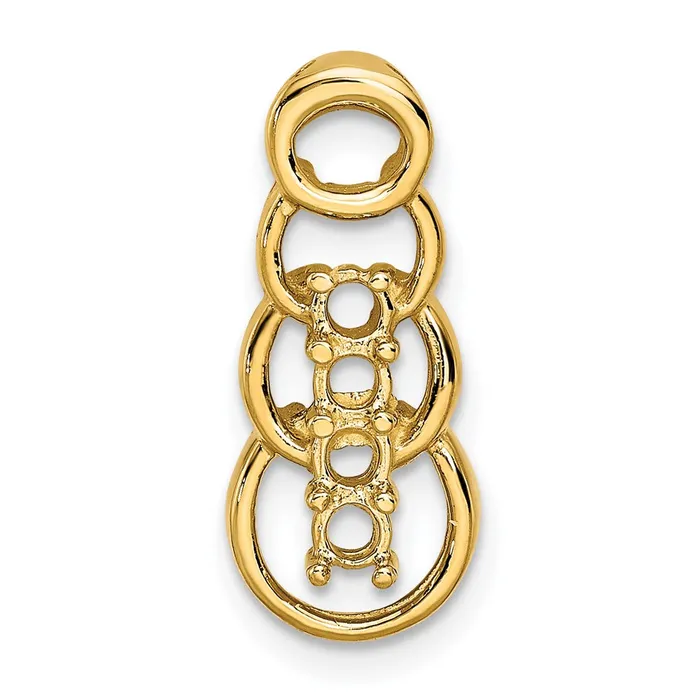 Necklaces TreasureFineJewelers 14k Yellow Gold 4 Genuine Stone Family Pendant