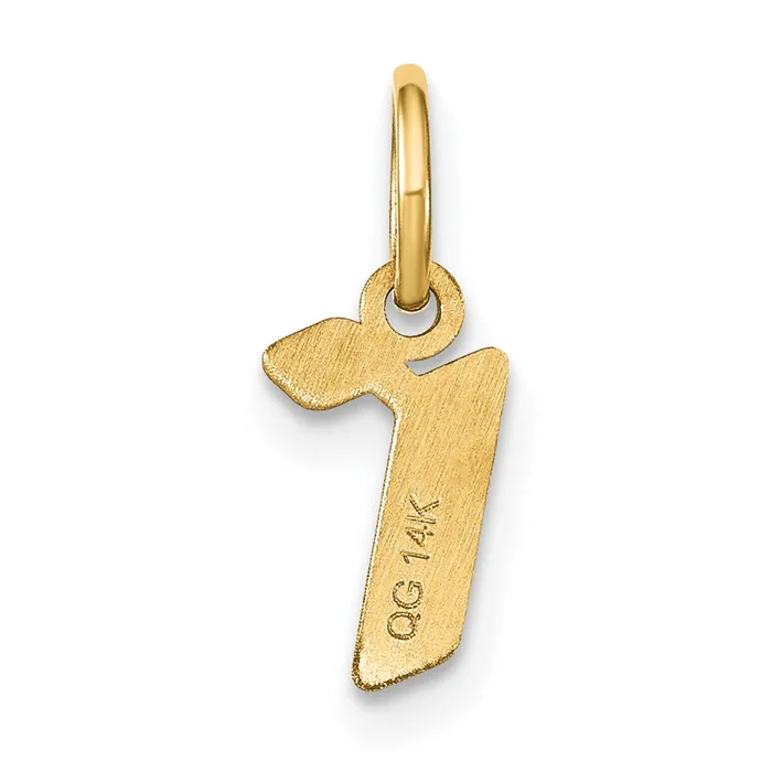 Necklaces TreasureFineJewelers 14k Yellow Gold Lowercase Letter R Initial Pendant