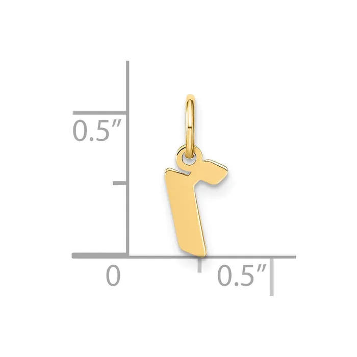 Necklaces TreasureFineJewelers 14k Yellow Gold Lowercase Letter R Initial Pendant