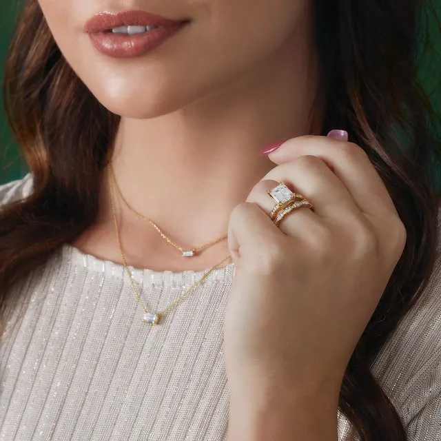 Necklaces TreasureFineJewelers 14K Yellow Gold Natural Pink Tourmaline Solitaire 18 Necklace