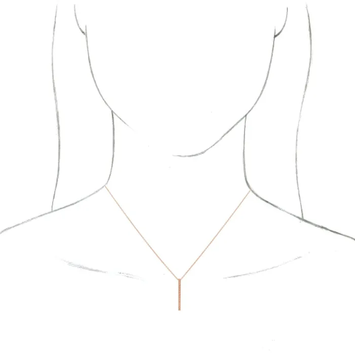 Necklaces TreasureFineJewelers 14K Yellow Gold SculpturalInspired Bar 1618 Necklace