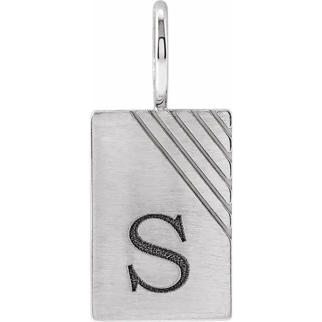 Necklaces TreasureFineJewelers Sterling Silver Engravable Dog Tag CharmPendant