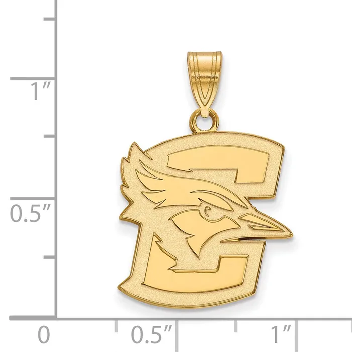 Necklaces TreasureFineJewelers Sterling Silver Goldplated Creighton University Bluejay Large Pendant