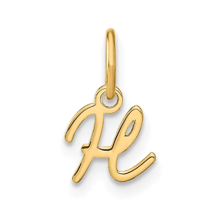 Necklaces TreasureFineJewelers Sterling Silver Goldplated Upper case Letter H Initial Charm Necklaces TreasureFineJewelers Sterling Silver Goldplated Upper case Letter H Initial Charm