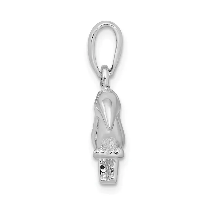 Necklaces TreasureFineJewelers Sterling Silver Polished 3D Toucan Bird Pendant
