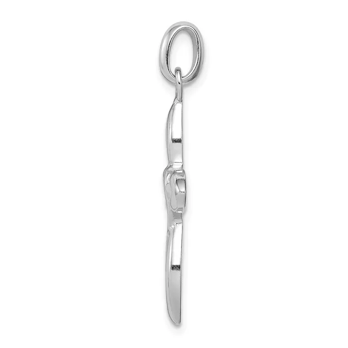 Necklaces TreasureFineJewelers Sterling Silver Rhodiumplated Cross Pendant