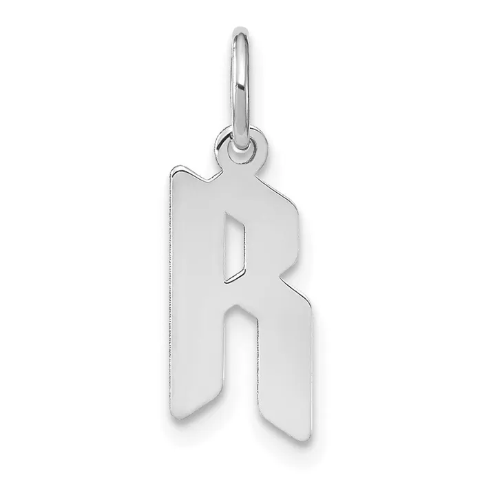 Necklaces TreasureFineJewelers Sterling Silver Rhodiumplated Letter R Initial Pendant Necklaces TreasureFineJewelers Sterling Silver Rhodiumplated Letter R Initial Pendant