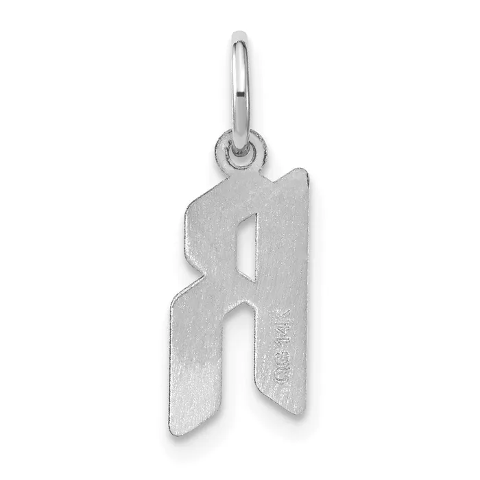 Necklaces TreasureFineJewelers Sterling Silver Rhodiumplated Letter R Initial Pendant