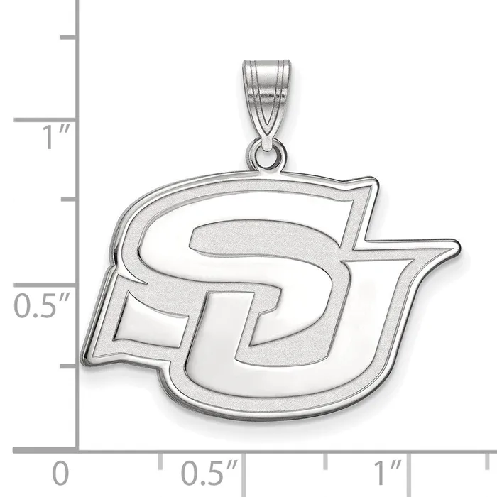Necklaces TreasureFineJewelers Sterling Silver Rhodiumplated Southern University Jaguars Large Pendant