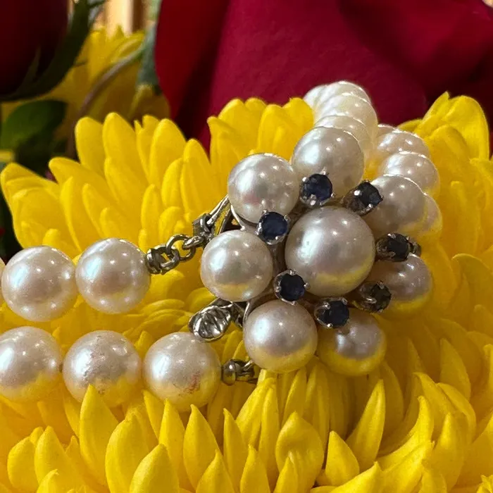 ONeills Estate Jewelry Bracelets Sapphire and Pearl Bracelet 33000110