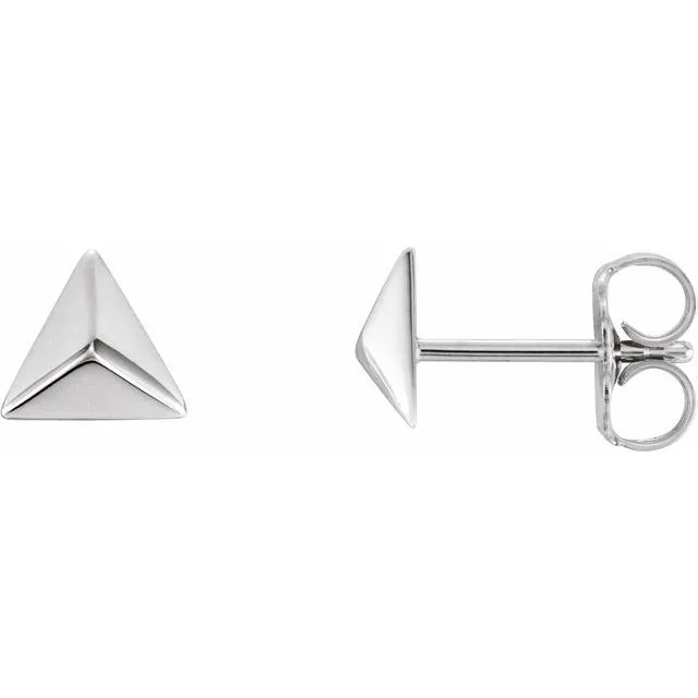 Platinum Pyramid Earrings TreasureFineJewelers Earrings