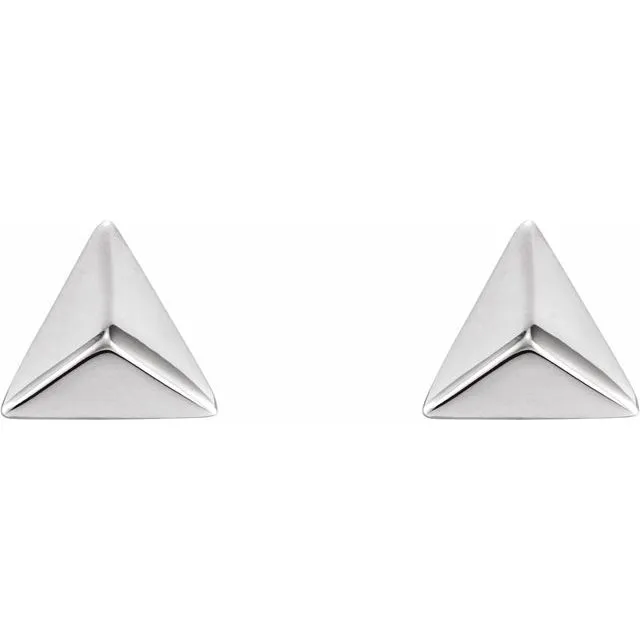 Platinum Pyramid Earrings TreasureFineJewelers Earrings