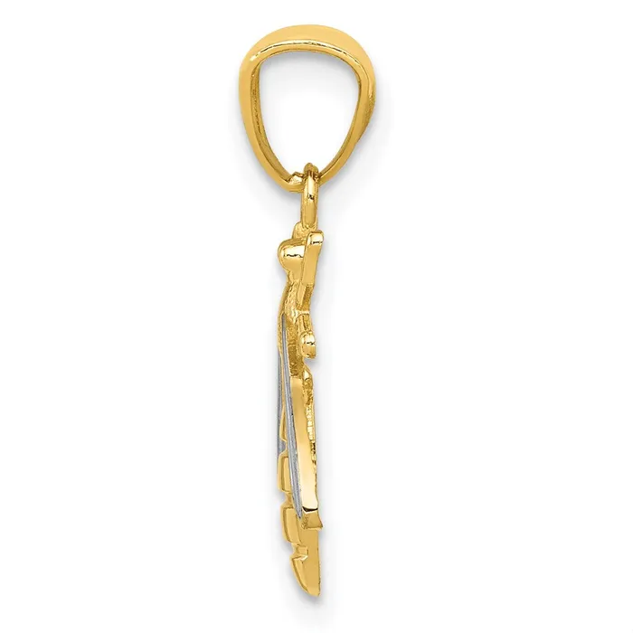 PreStyled Sets 14k Yellow Gold Rhodium wRhodium Bee Pendant TreasureFineJewelers