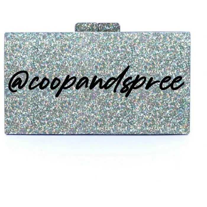 Rae of Light Silver Sparkle Custom Acrylic Clutch Rae of Light Necklaces