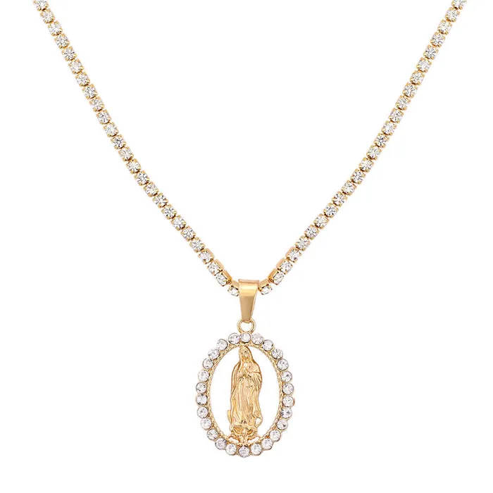 Religious Faith Vintage Gold Silver Virgin Mary Virgencita Necklace Trendolla Jewelry Necklaces Religious Faith Vintage Gold Silver Virgin Mary Virgencita Necklace Trendolla Jewelry Necklaces