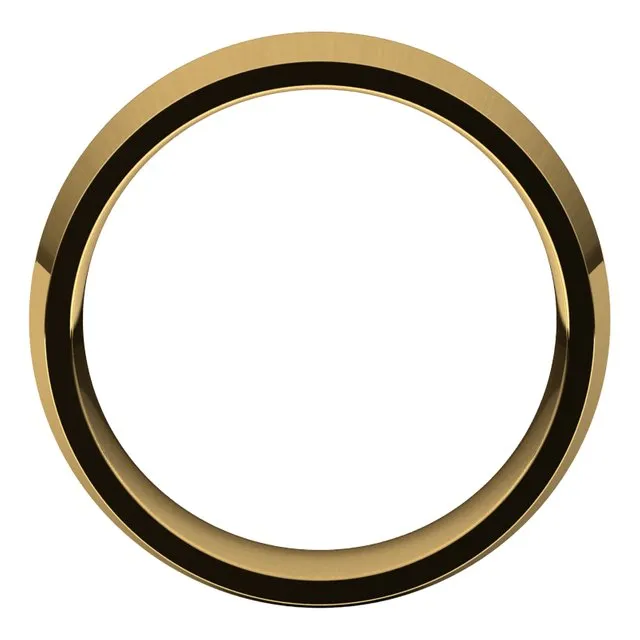 Rings 14K Yellow Gold 7 mm Knife Edge Comfort Fit Wedding Band TreasureFineJewelers