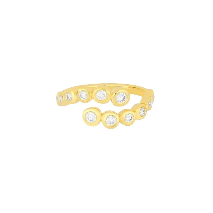 Rings EF Collection EF Collection Graduated Diamond Pillow Yellow Gold Ring Rings EF Collection EF Collection Graduated Diamond Pillow Yellow Gold Ring