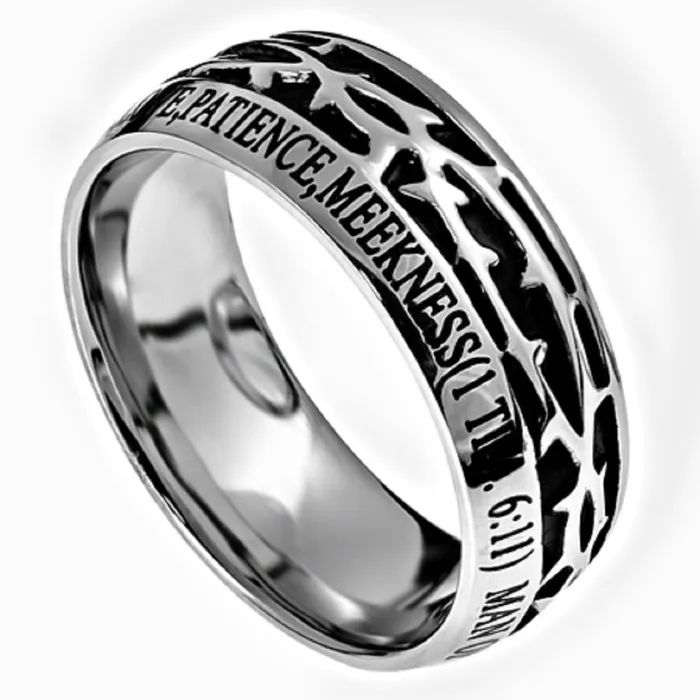 Rings North Arrow Shop MAN OF GOD 1 Timothy 611 Mens Crown Of Thorns Ring Stainless Steel Rings North Arrow Shop MAN OF GOD 1 Timothy 611 Mens Crown Of Thorns Ring Stainless Steel