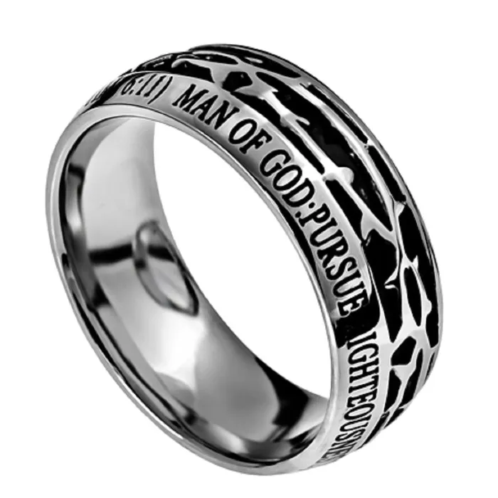 Rings North Arrow Shop MAN OF GOD 1 Timothy 611 Mens Crown Of Thorns Ring Stainless Steel Rings North Arrow Shop MAN OF GOD 1 Timothy 611 Mens Crown Of Thorns Ring Stainless Steel
