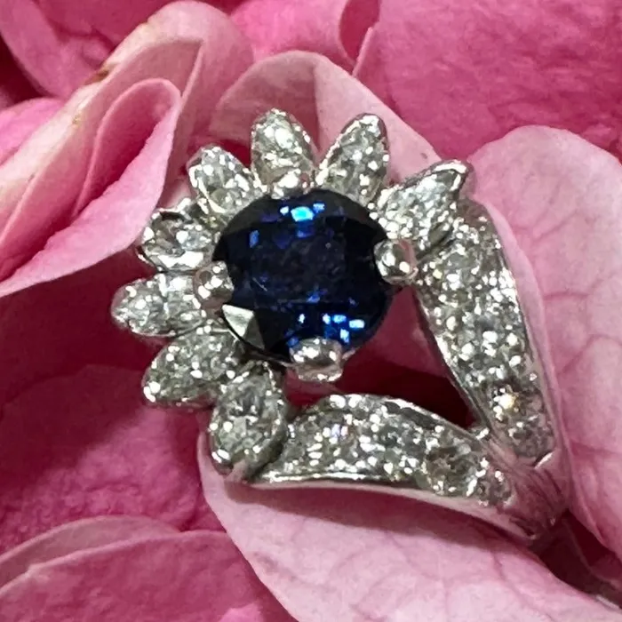 Rings ONeills Estate Jewelry Platinum Sapphire and Diamond Ring 20002222 Rings ONeills Estate Jewelry Platinum Sapphire and Diamond Ring 20002222