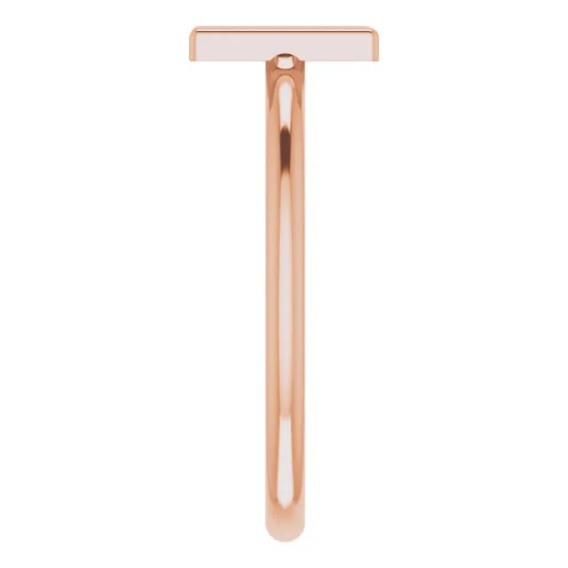 Rings TreasureFineJewelers 14K Rose Initial M Ring