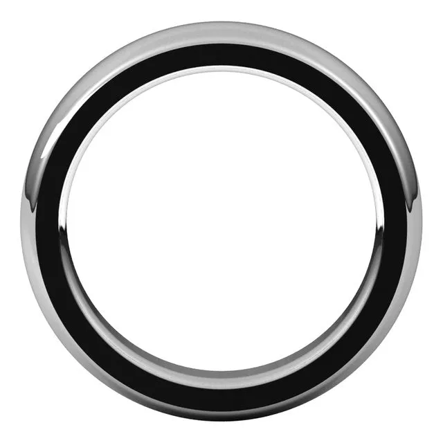 Rings TreasureFineJewelers 18K White Gold 5 mm Half Round Comfort Fit Heavy Wedding Band