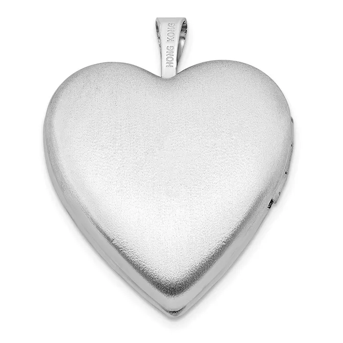 Rings TreasureFineJewelers Sterling Silver 20mm Green Enamel CloverCross Heart Locket