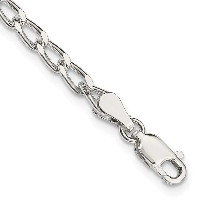 Rings TreasureFineJewelers Sterling Silver 32mm Open Elongated Link Chain Anklet Rings TreasureFineJewelers Sterling Silver 32mm Open Elongated Link Chain Anklet