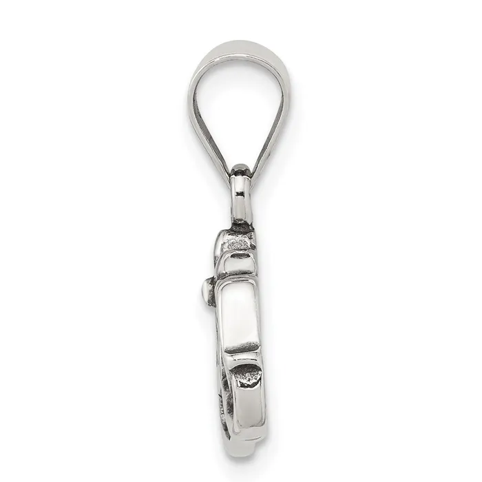Rings TreasureFineJewelers Sterling Silver Antiqued Mom Charm