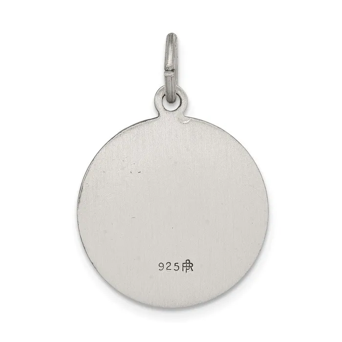 Rings TreasureFineJewelers Sterling Silver Antiqued Saint Gabriel Medal