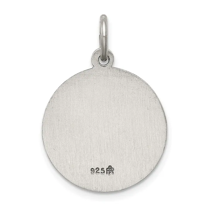 Rings TreasureFineJewelers Sterling Silver Antiqued Saint Lucy Medal