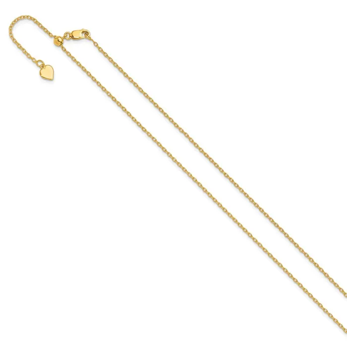 Rings TreasureFineJewelers Sterling Silver Goldplated Adjustable 14mm Cable Chain