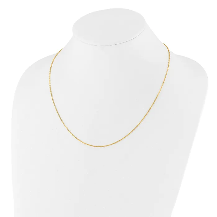 Rings TreasureFineJewelers Sterling Silver Goldplated Adjustable 14mm Cable Chain