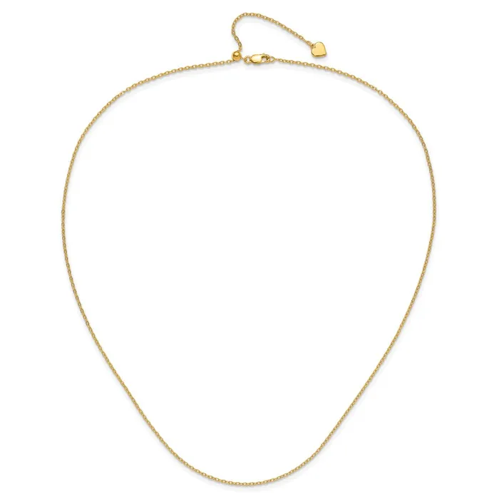 Rings TreasureFineJewelers Sterling Silver Goldplated Adjustable 14mm Cable Chain