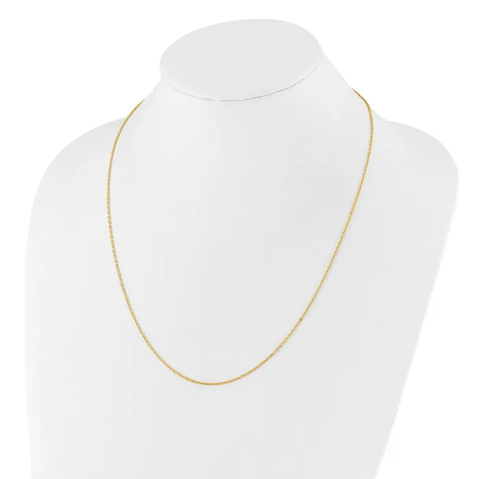 Rings TreasureFineJewelers Sterling Silver Goldplated Adjustable 14mm Cable Chain