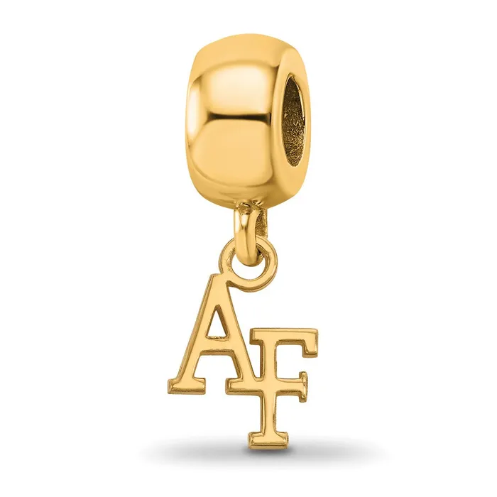 Rings TreasureFineJewelers Sterling Silver Goldplated LogoArt United States Air Force Academy AF Extra Small Dangle Bead Rings TreasureFineJewelers Sterling Silver Goldplated LogoArt United States Air Force Academy AF Extra Small Dangle Bead